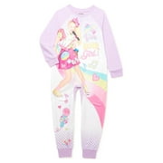 JoJo Siwa Girls One-Piece Footless Union Suit Pajamas, Sizes 4-12