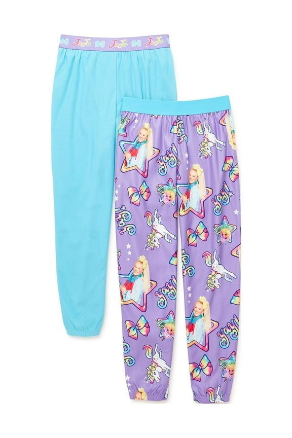 Girls' Pajama Pants, 2-Pack, Sizes 4-12