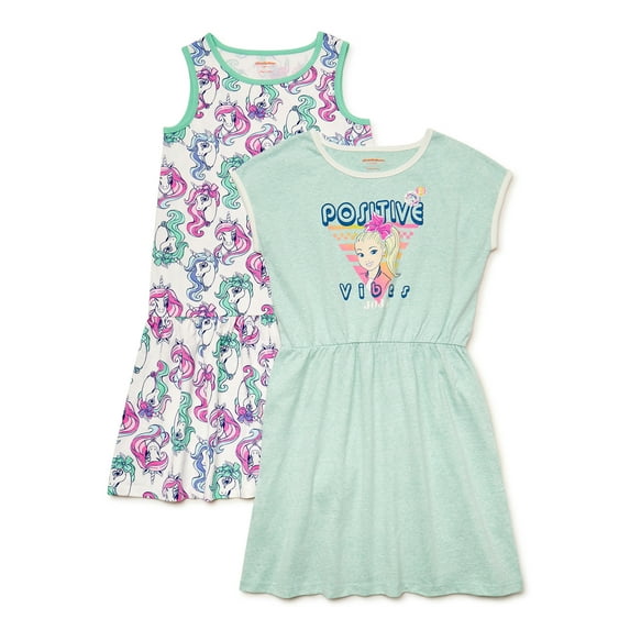 JoJo Siwa Girls Play Dress, 2-Pack, Sizes 4-12