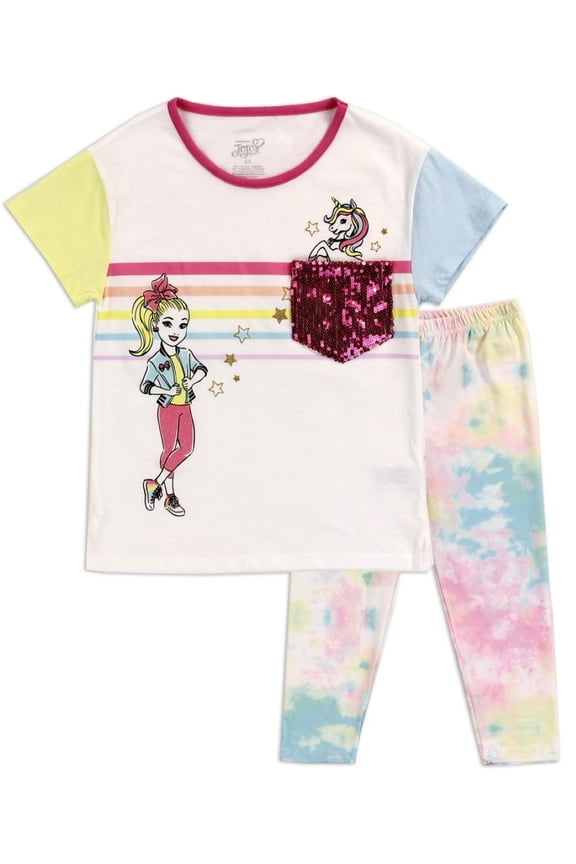 Girls' Sequin Pocket T-Shirt and Leggings Set (Little Girls)