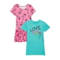 thumbnail image 1 of JoJo Siwa Girls Short Sleeve Play Dress, 2 Pack, Sizes 4-12, 1 of 9