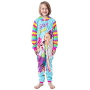 JoJo Siwa Girls' Stay Cool Zippered Sleeper Set Sleep Pajama Jumpsuit (6/6x)