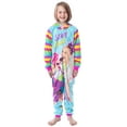 thumbnail image 1 of JoJo Siwa Girls' Stay Cool Zippered Sleeper Set Sleep Pajama Jumpsuit, 1 of 7