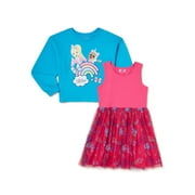 JoJo Siwa Girls Tutu Dress with Pullover Sweatshirt Set, 2-Piece, Sizes 4-18