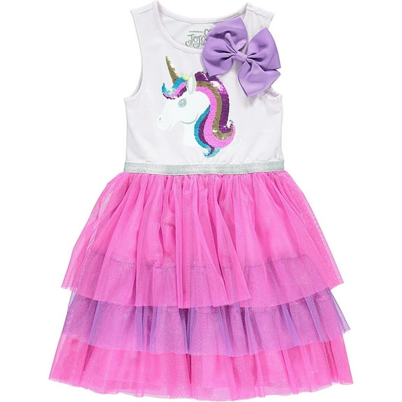 JoJo Siwa Girls' Tutu Dress with Tulle Skirt - Nickelodeon