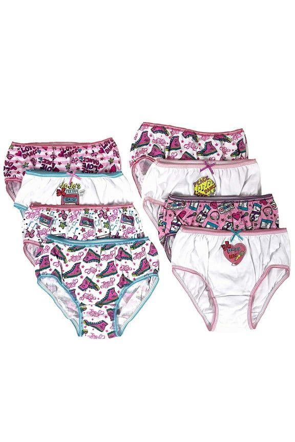 JoJo Siwa Girls Underwear, 8 Pack Briefs (Little Girls & Big Girls)