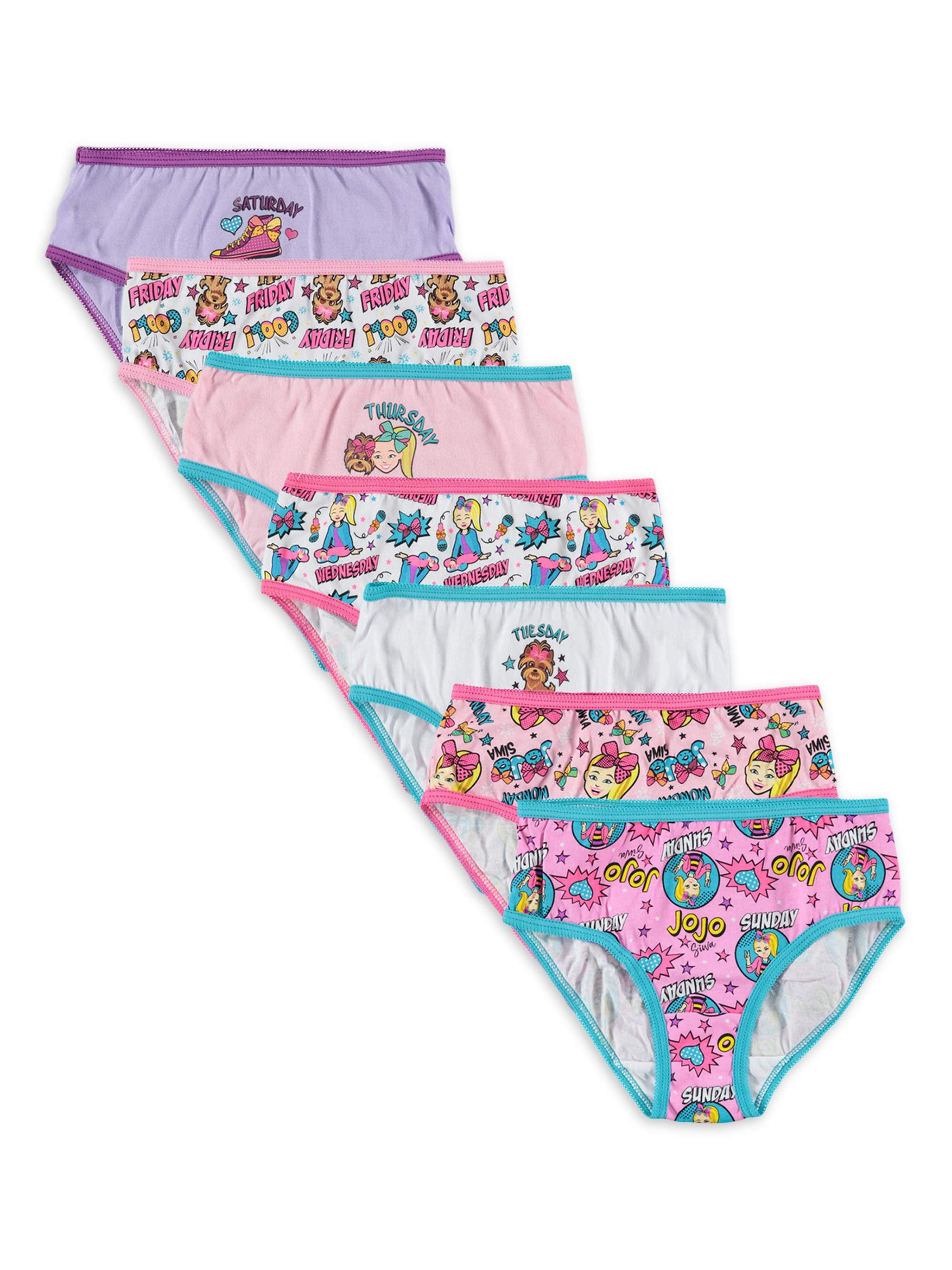 JoJo Siwa, Girls' Underwear, Days of the Week 7 Pack Panties
