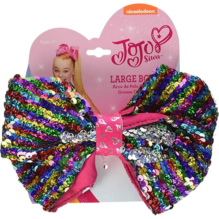 JoJo Siwa Hair Bow, Rainbow Sequin Bow - Walmart.com display picture 3