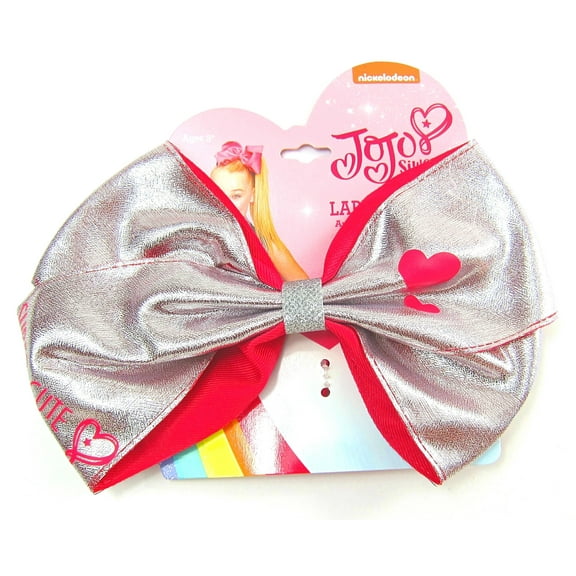 JoJo Siwa Hair Bow, Sparkle Silver