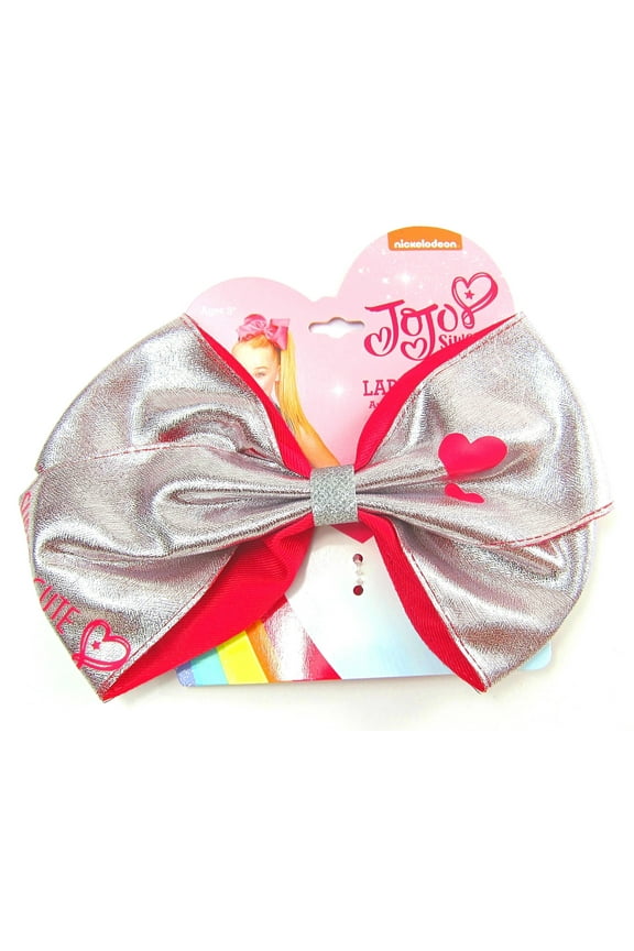 Hair Bow, Sparkle Silver