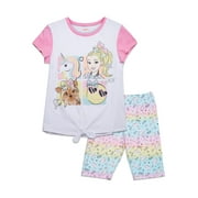 JoJo Siwa Jojo Siwa Unicorn Bow Bow Toddler Girls T-Shirt and Bike Shorts Outfit Set Toddler to Big Kid
