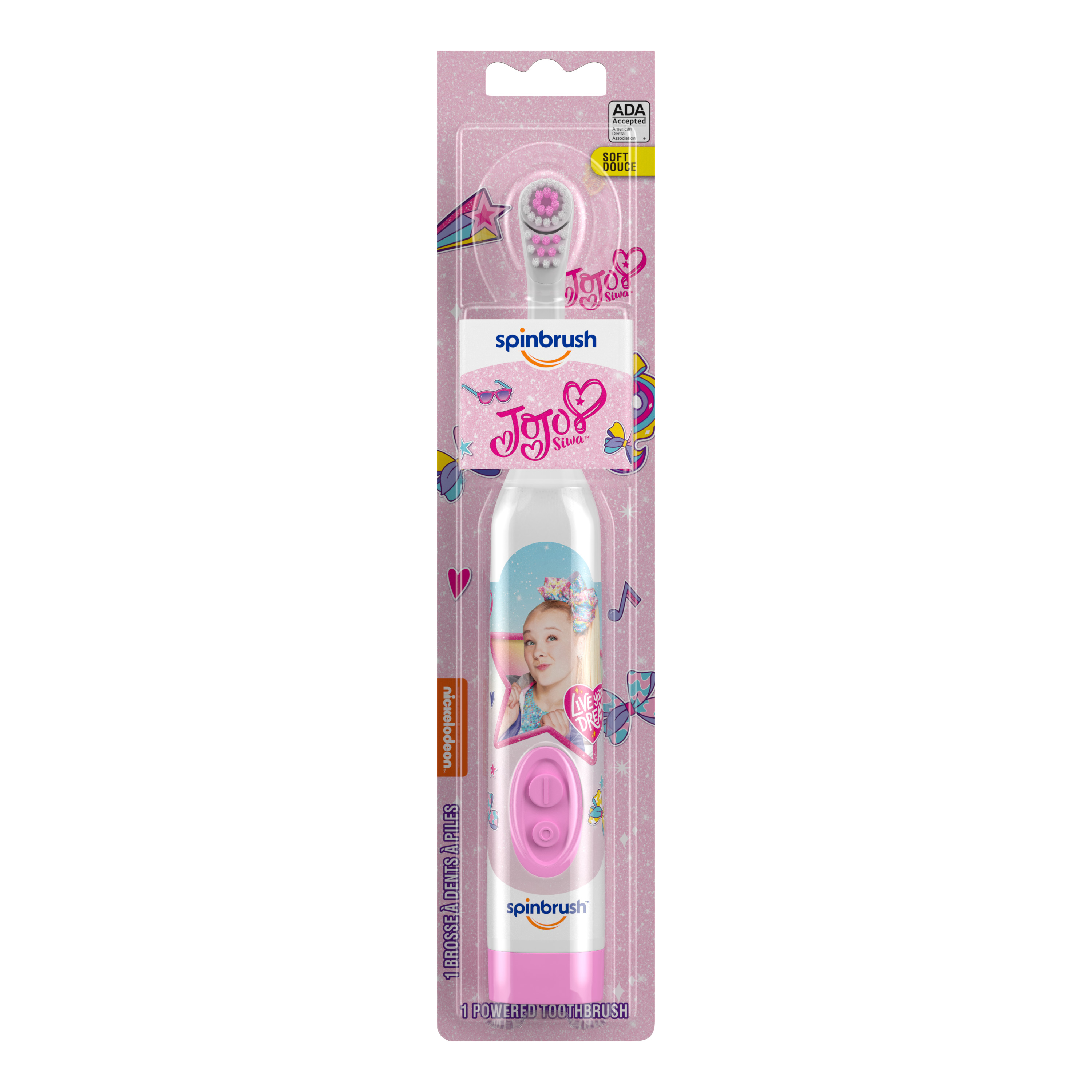 JoJo Siwa Kid’s Spinbrush Electric Battery Toothbrush, Soft, 1 ct - image 1 of 9