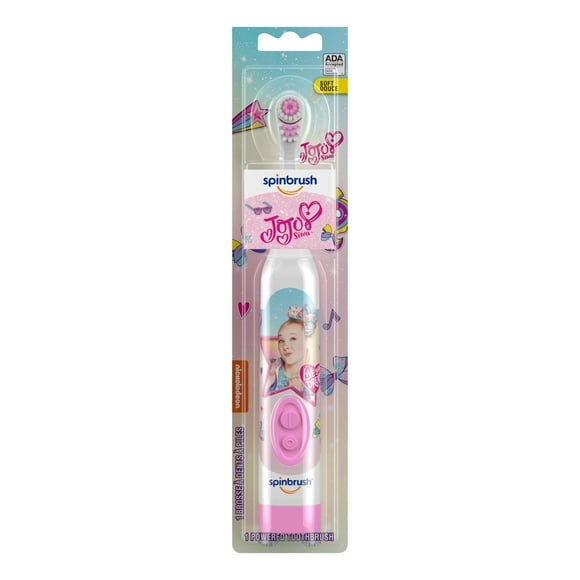 JoJo Siwa Kids Spinbrush Electric Battery Toothbrush, Soft, 1 ct