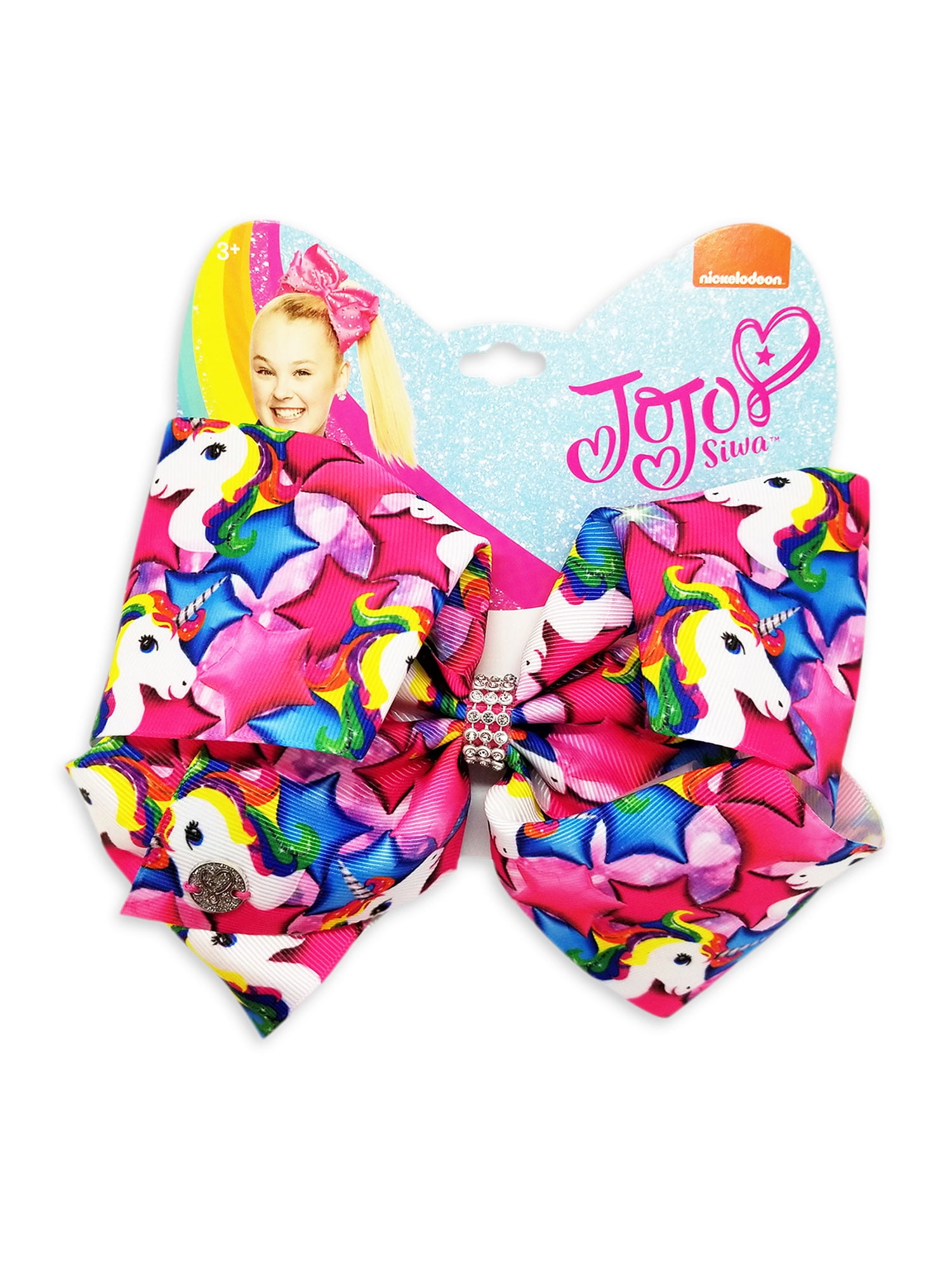 JoJo Siwa Large Cheer Hair Bow (Bright Unicorns) - Walmart.com