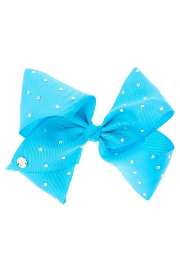 JoJo Siwa Large Rhinestone Blue Signature Hair Bow