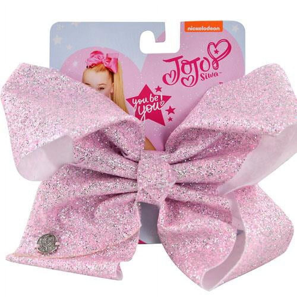 JoJo Siwa Large Signature Pink Glitter Hair Bow for Girls