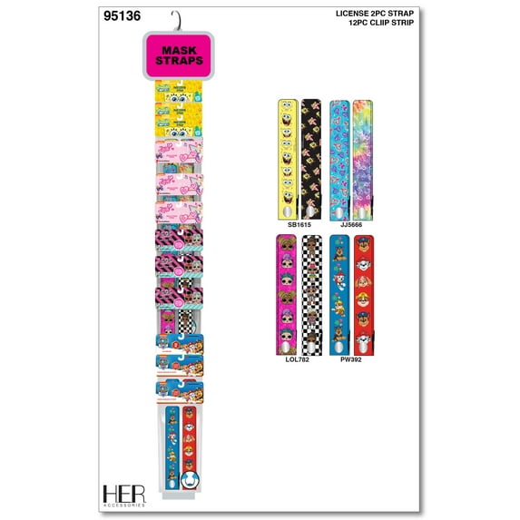 JoJo Siwa License Kids Clip & Go Mask Straps 2PK