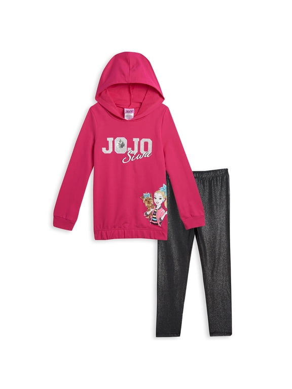 Bow Bow French Terry T-Shirt and Leggings Outfit Set Toddler to Big Kid