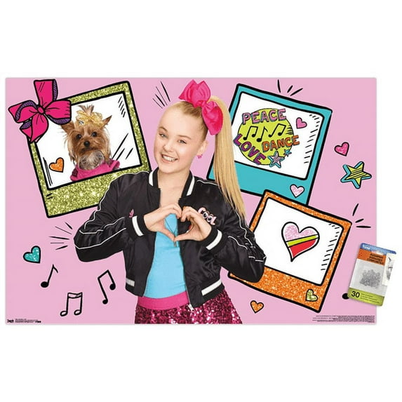 JoJo Siwa - Love Wall Poster with Push Pins, 22.375" x 34"