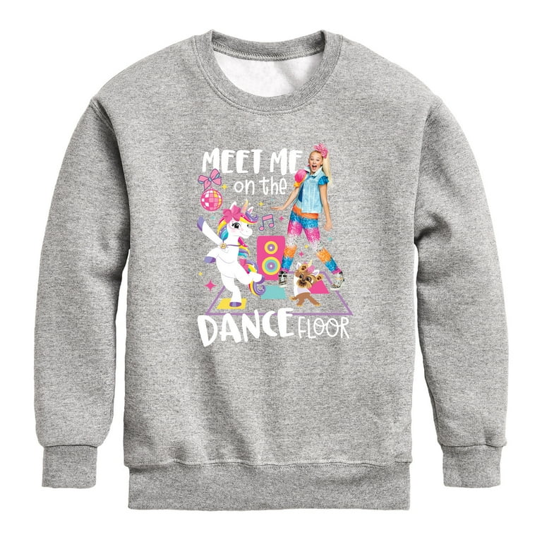 JoJo Siwa Meet Me On The Dance Floor Toddler And Youth Crewneck Fleece Sweatshirt Walmart