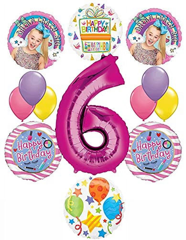 JoJo Siwa Party Supplies 6th Birthday Balloon Bouquet Decorations Dream Crazy Big Celebration