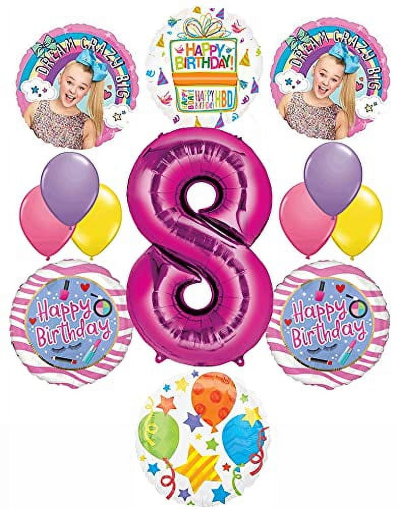 JoJo Siwa Party Supplies 8th Birthday Balloon Bouquet Decorations