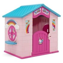 JoJo Siwa Plastic Indoor/Outdoor Playhouse with Easy Assembly by Delta Children, Pink