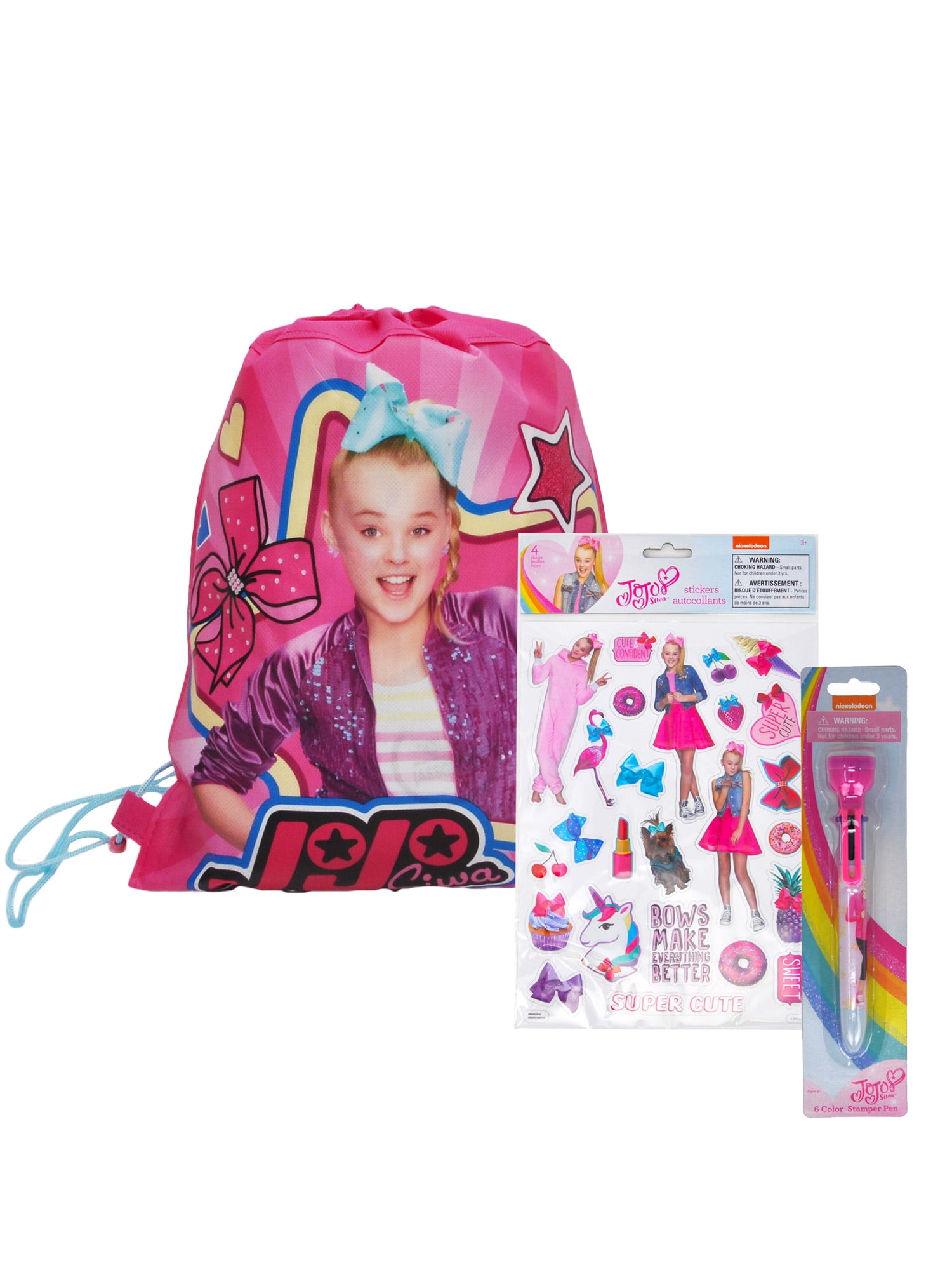 JoJo Siwa Sling Bag 3D Sticker Sheet 22 CT 6 in 1 Stamper