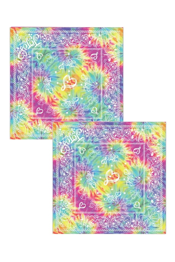 Tie-Dye Bandanas 22" x 22" Face Covers Hearts 2 Piece Set