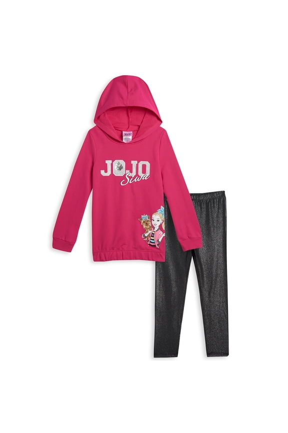 Bow Bow French Terry T-Shirt and Leggings Outfit Set Toddler to Big Kid