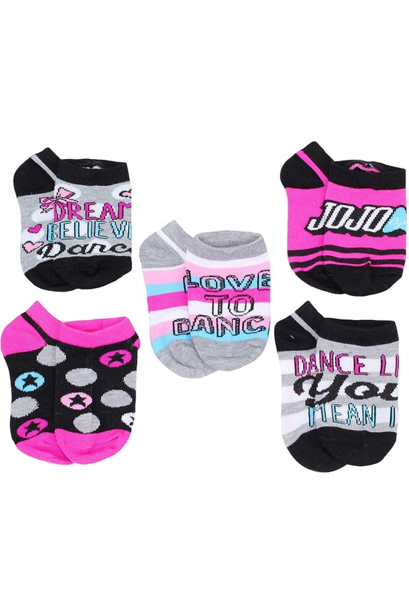 Toddler and Little Girls' 5 Pack Socks