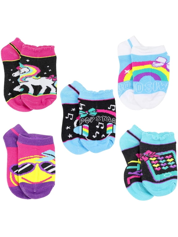 Toddler and Little Girls' 5 Pack Socks