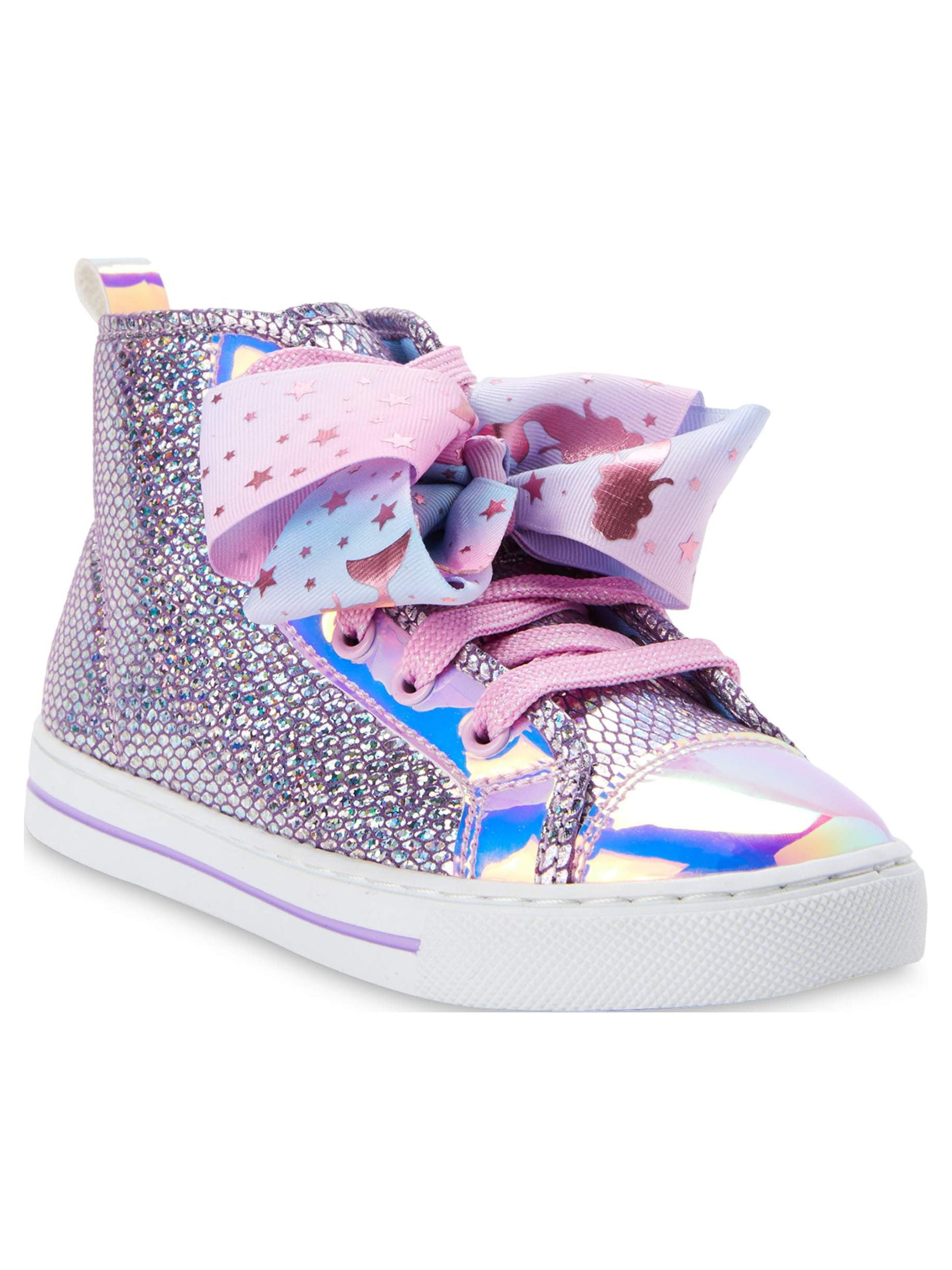 JoJo Siwa Unisex Kids High-Top Iridescent Mermaid Print Casual & Dress Shoe