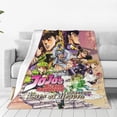 thumbnail image 1 of JoJo''s Bizar#re Adven-ture Fleece Blanket Soft Cozy Throw Blanket 50x60, Lightweight Fuzzy Comfy Flannel Blanket Warm Plush Throw Blankets for Couch, Sofa, Bed, 1 of 6