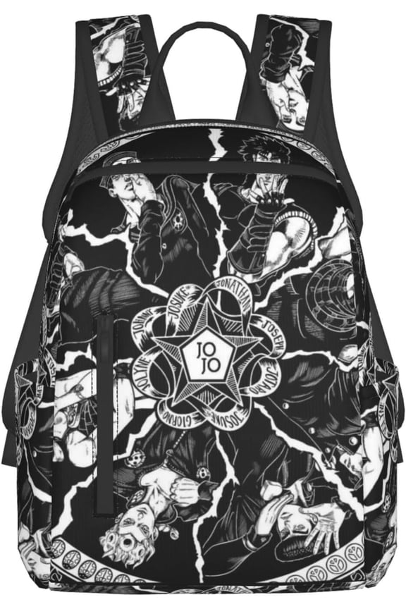JoJo's Bizarre Adventure Backpack Lightweight Large Capacity Laptop Backpack Adjustable Backpack Unisex Travel Backpack