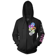 JoJos Bizarre Adventure Character Bubbles - Front Back & Sleeve Print - Licensed Adult Zip Up Hoodie