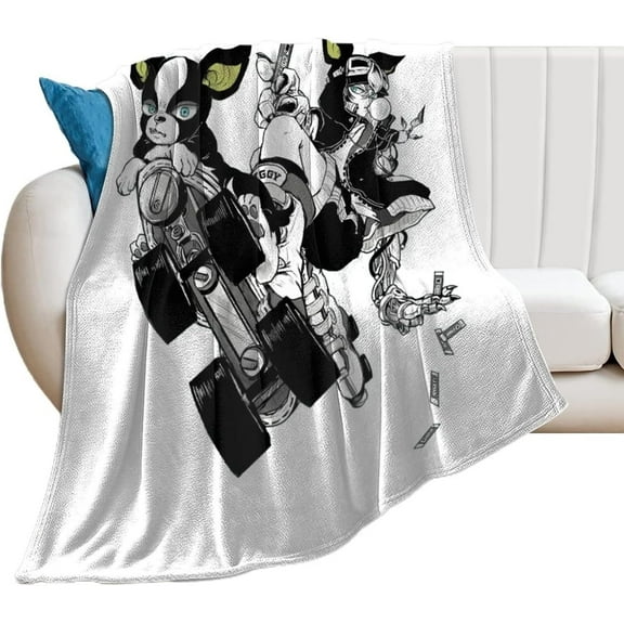 JoJo's Bizarre Adventure Flannel Warm Soft Plush on The Sofa Bed Blanket Suitable for Air Conditioning Blanket Nap Blanket 50"x40"
