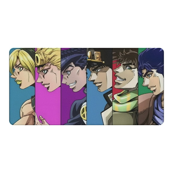 JoJo's Bizarre Adventure Gaming Mouse Pad,Mouse Pad 12x31inch / 16x36 inch Large Extended Computer Mouse Mat Keyboard Full Desk Mousepad for Gaming, Office, Adventure Time Graphic