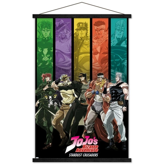 JoJo's Bizarre Adventure - Group Bars Wall Poster with Magnetic Frame, 22.375" x 34"