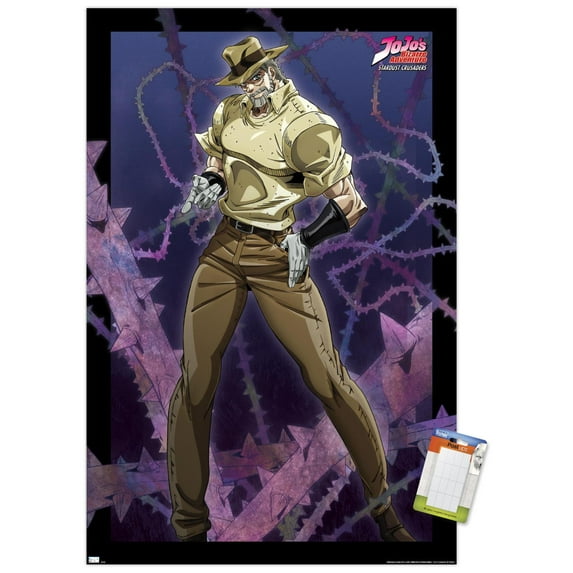 JoJo's Bizarre Adventure - Joseph and Hermit Purple Wall Poster, 14.725" x 22.375"