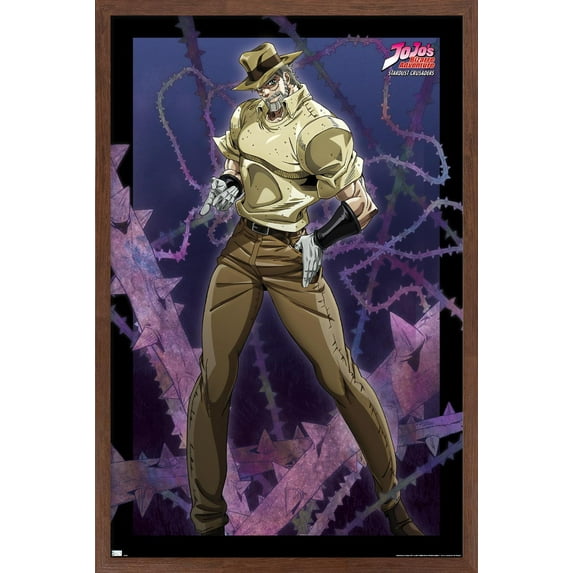 JoJo's Bizarre Adventure - Joseph and Hermit Purple Wall Poster, 22.375" x 34" Framed