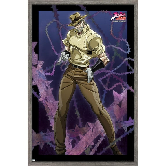 JoJo's Bizarre Adventure - Joseph and Hermit Purple Wall Poster, 22.375" x 34" Framed