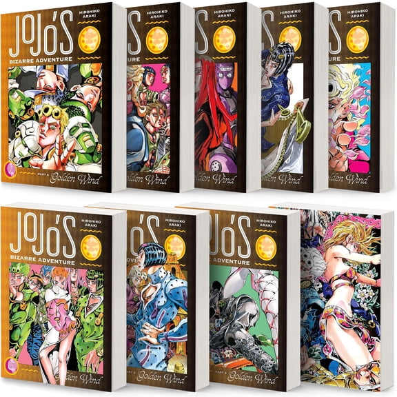 JoJo's Bizarre Adventure Part 5: Golden Wind Volume 1-9 Books Collection Set by Hirohiko Araki