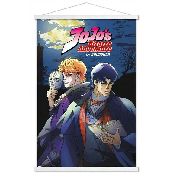 JoJo's Bizarre Adventure - Season 1 Key Art Wall Poster with Wooden Magnetic Frame, 22.375" x 34"