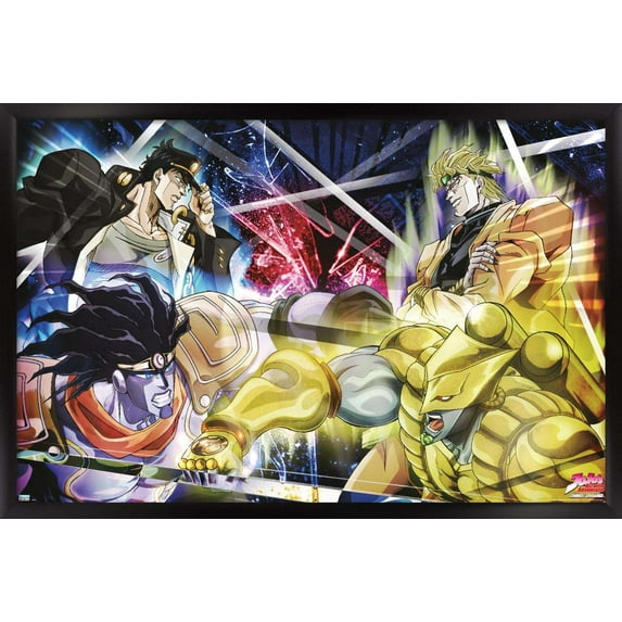 JoJo's Bizarre Adventure - Season 2 Key Art Wall Poster, 14.725" x 22.375", Framed