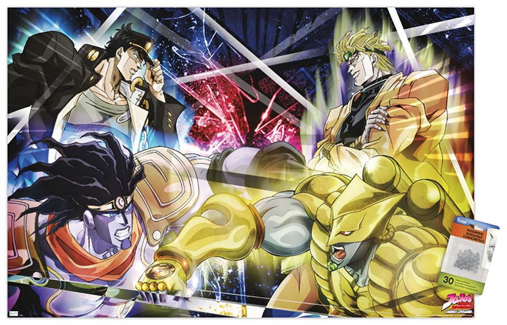 Jojos Bizarre Adventure Jotaro Kujo and Dio 3D Anime Poster