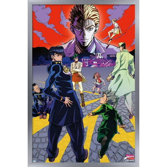 JoJo's Bizarre Adventure - Season 3 Key Art Wall Poster, 22.375" x 34", Framed
