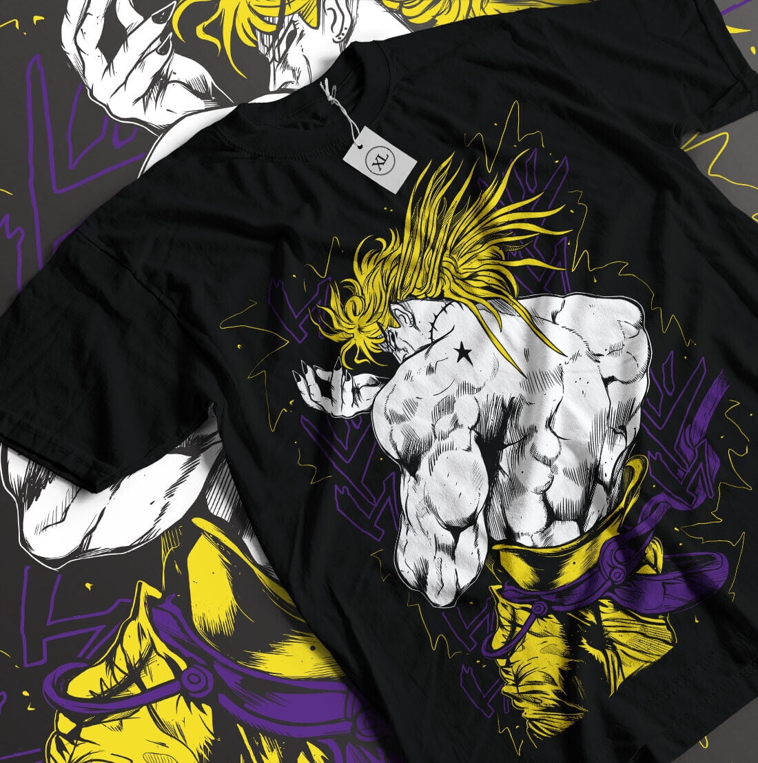 JoJo's Bizarre Adventure Shirt Jotaro Kujo Dio Giorno Anime Graphic Tee ...