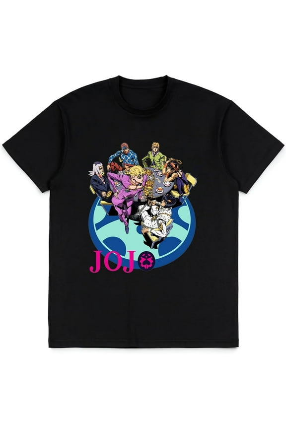 JoJo's Bizarre Adventure Shirt Merch Manga Poster t Shirt Men Kids Women 3D Print t-Shirts Cotton Black tee Shirt
