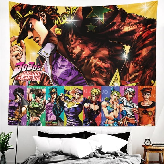 JoJo's Bizarre Adventure Tapestry Wall Hanging for Bedroom 3D Printing 70''x59''